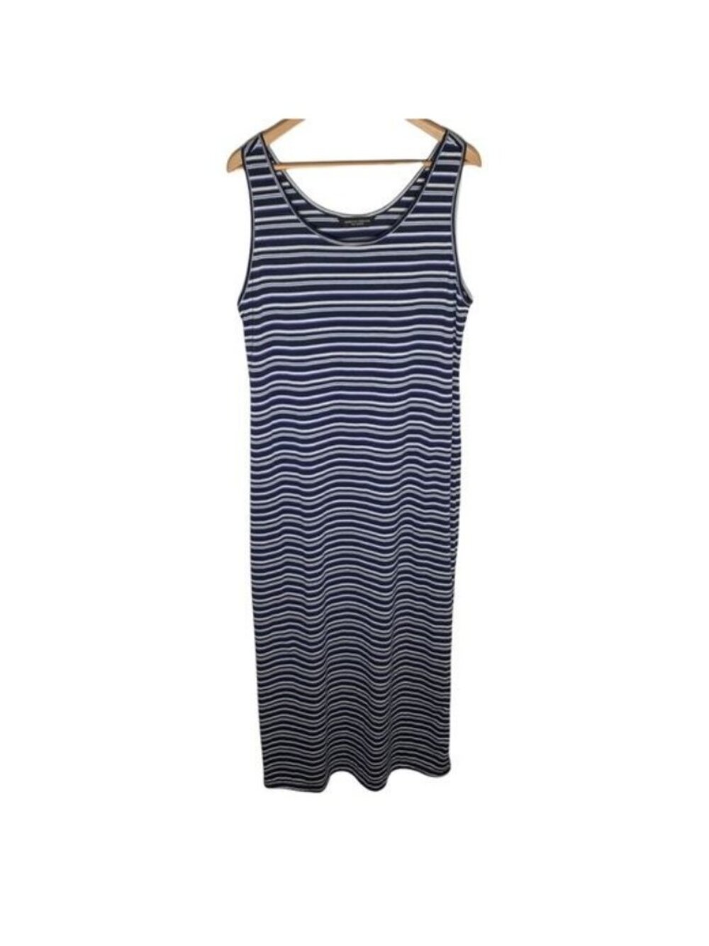 Dorothy Perkins Women Size 14 Navy White Stripe Maxi Dress Sleeveless